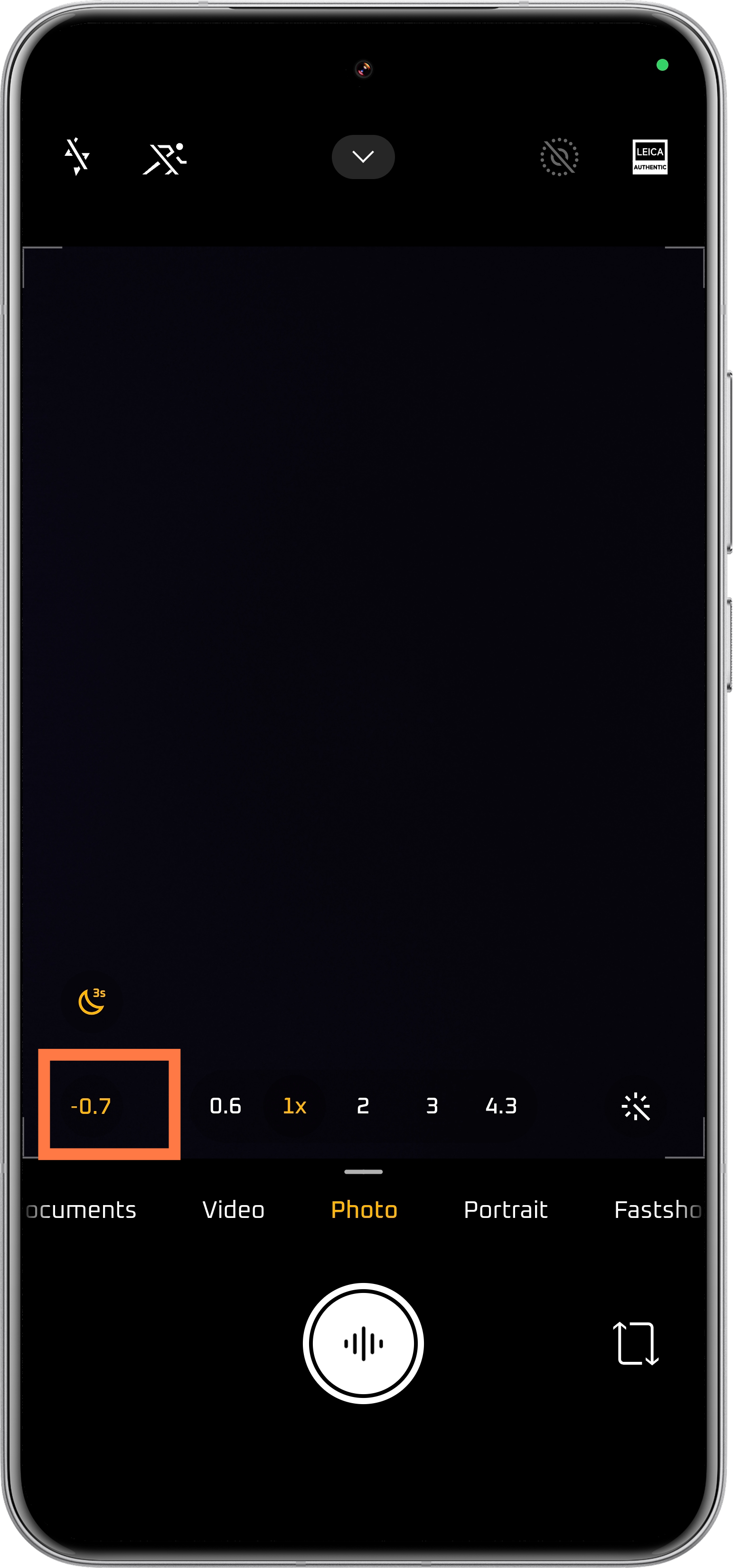Adjusting Exposure Value (EV) slider in Xiaomi camera app for better light control